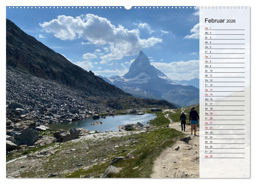 Alpenauszeit - Schweizer Bergsommermomente für die Seele (CALVENDO Wandkalender 2026)