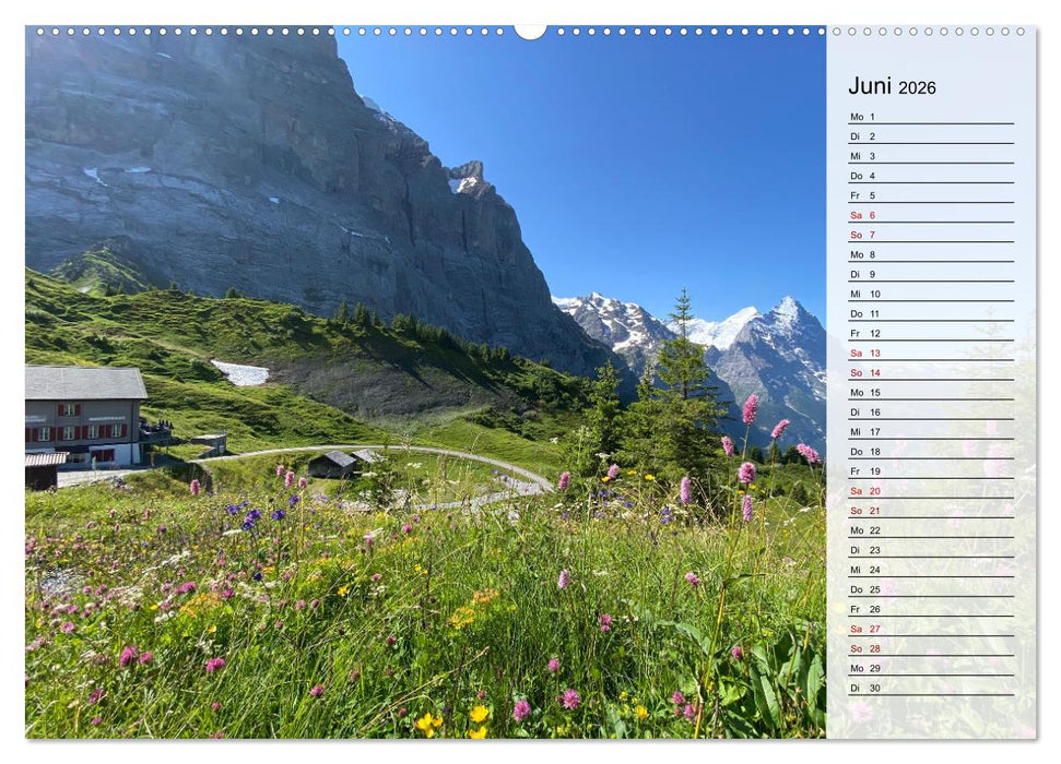 Alpenauszeit - Schweizer Bergsommermomente für die Seele (CALVENDO Wandkalender 2026)