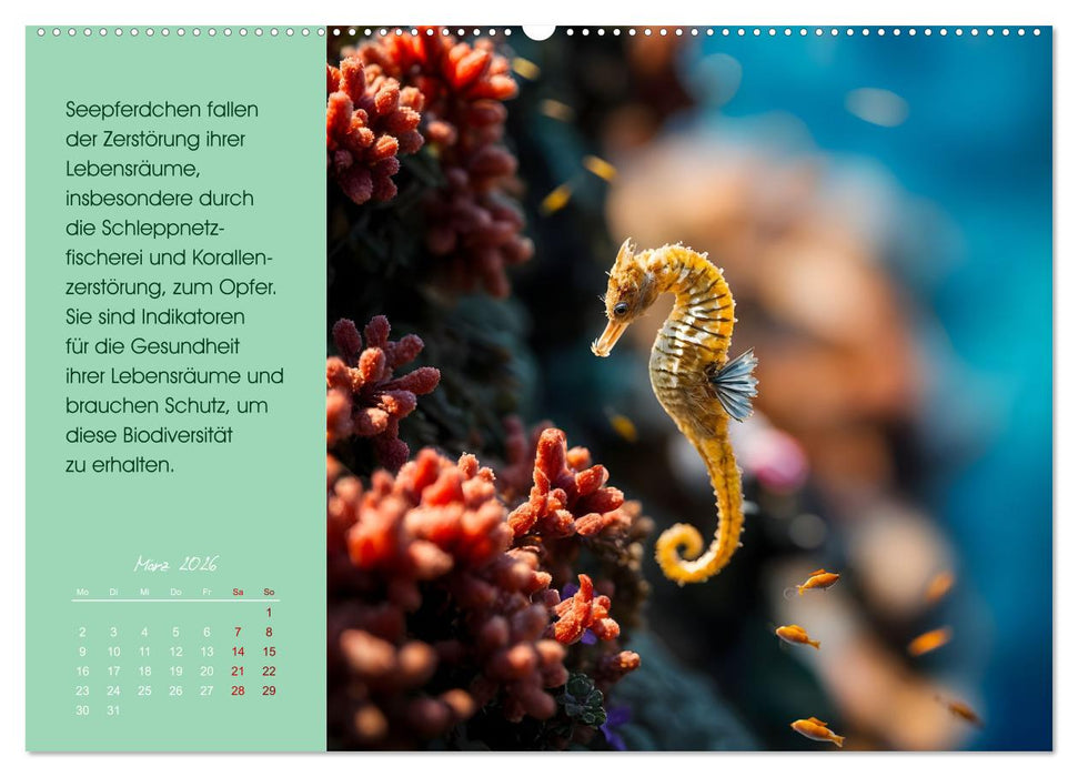 Meerestiere in Gefahr - Unsere Ozeane, unsere Verantwortung (CALVENDO Wandkalender 2026)