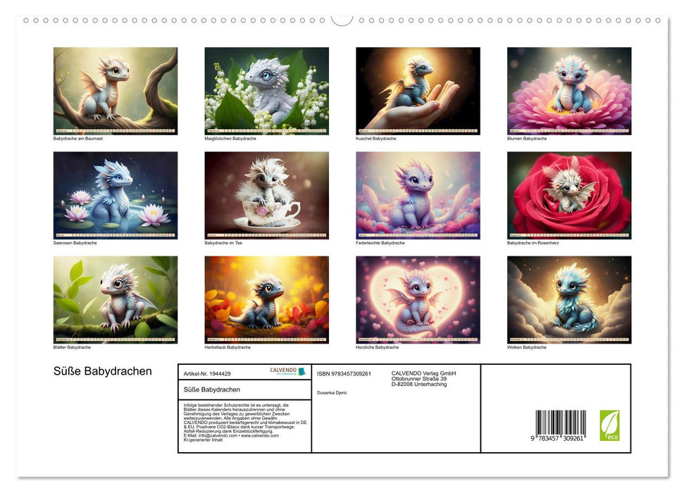 Süße Babydrachen (CALVENDO Premium Wandkalender 2026)