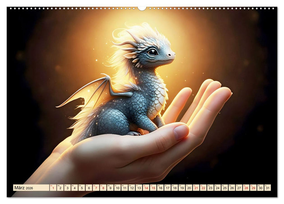 Süße Babydrachen (CALVENDO Premium Wandkalender 2026)