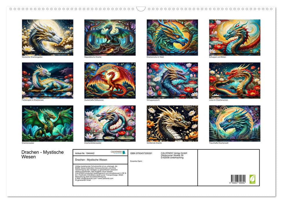 Drachen - Mystische Wesen (CALVENDO Wandkalender 2026)