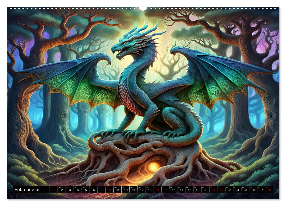Drachen - Mystische Wesen (CALVENDO Wandkalender 2026)