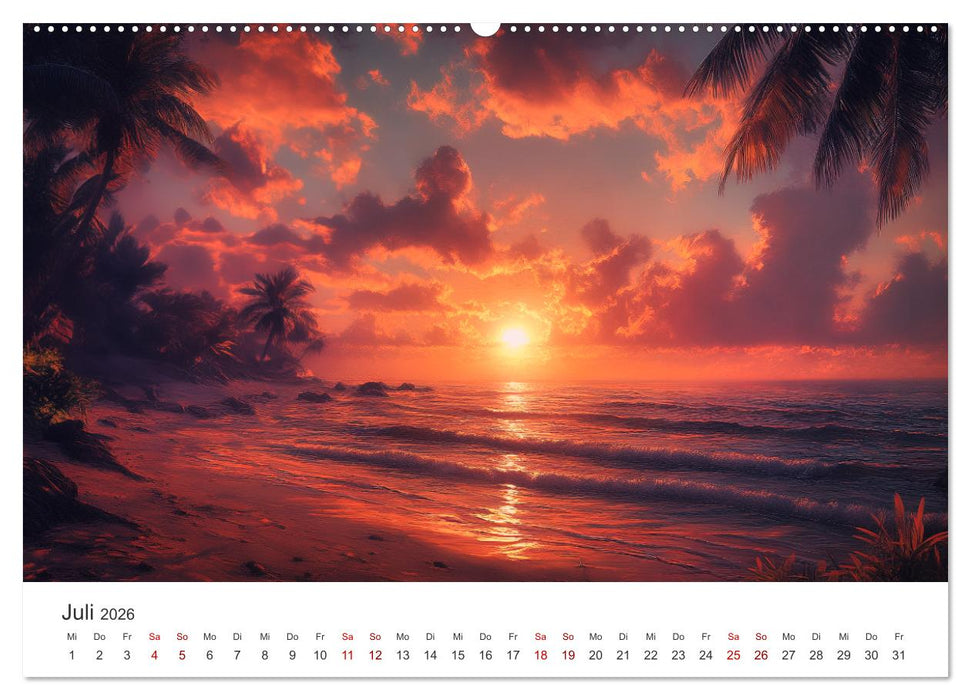 Sehnsucht nach dem Paradies - Tropische Inselträume (CALVENDO Premium Wandkalender 2026)