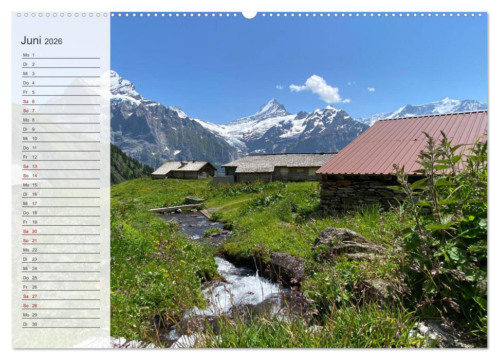 Alpenauszeit - Die Berghütten unserer Alpen (CALVENDO Premium Wandkalender 2026)