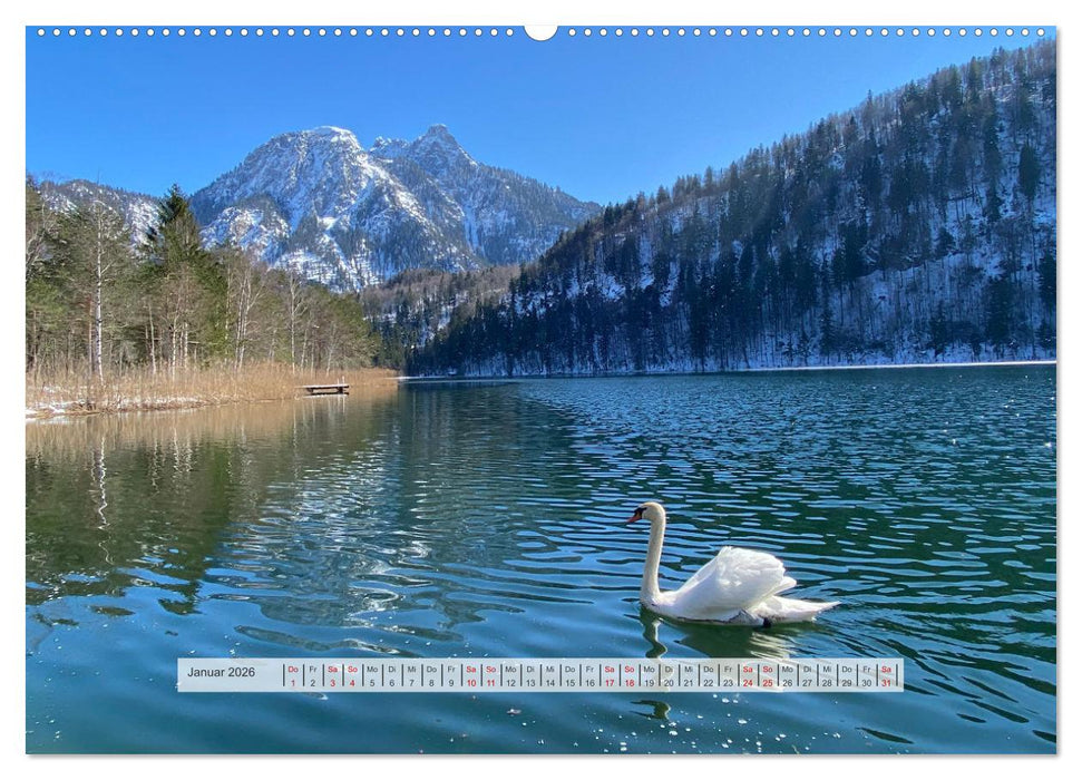 Alpenauszeit - Traumhafte Bergmomente am Wasser (CALVENDO Premium Wandkalender 2026)