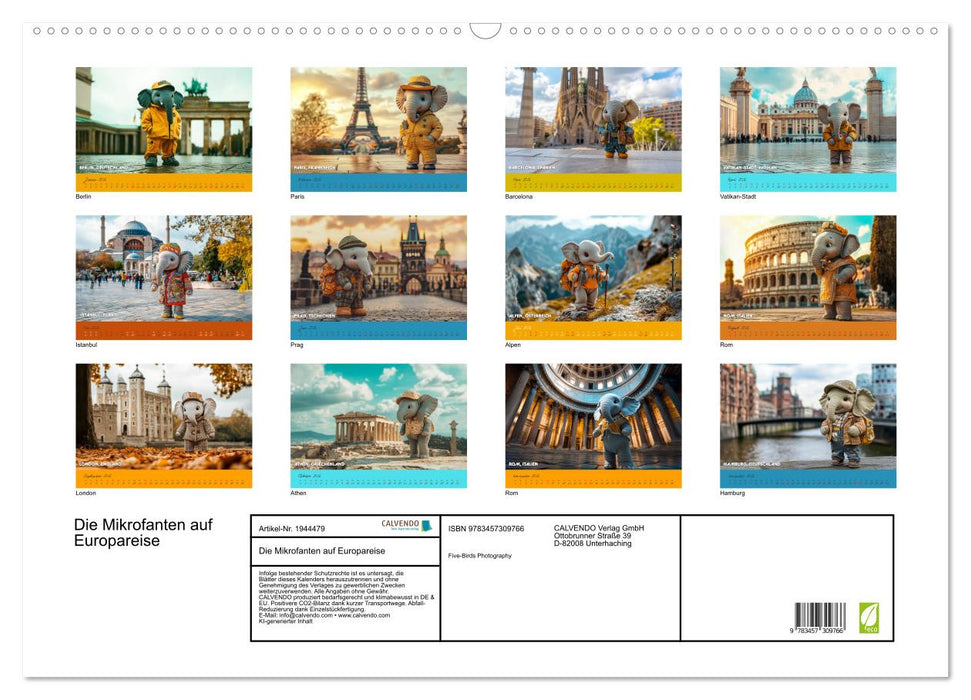 Die Mikrofanten auf Europareise (CALVENDO Wandkalender 2026)