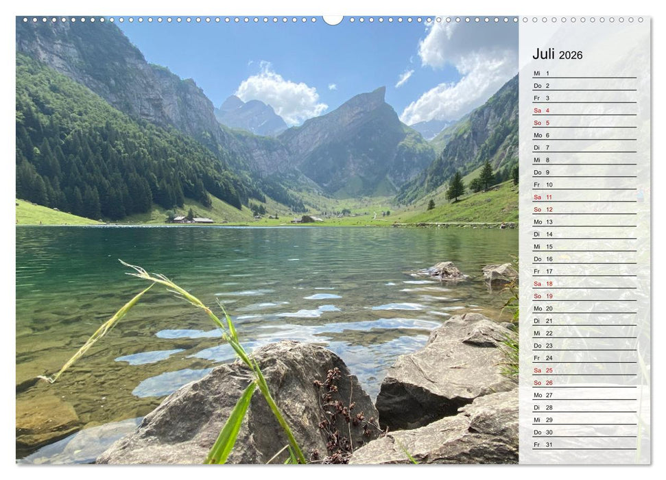 Alpenauszeit - Schweizer Bergsommermomente für die Seele (CALVENDO Premium Wandkalender 2026)