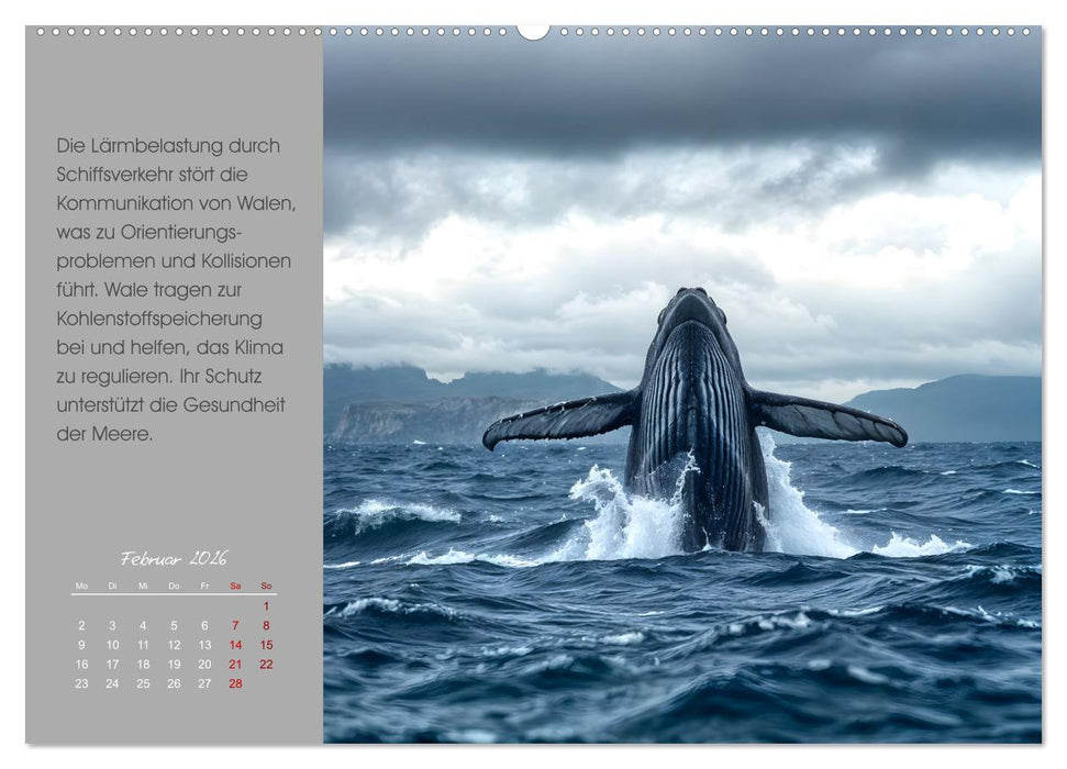 Meerestiere in Gefahr - Unsere Ozeane, unsere Verantwortung (CALVENDO Premium Wandkalender 2026)