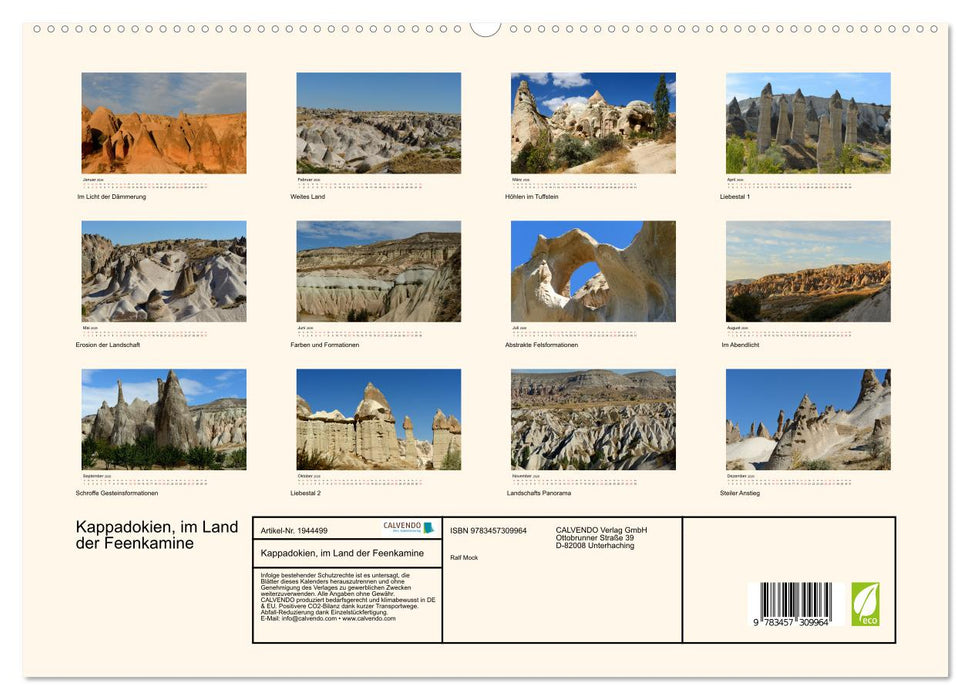 Kappadokien, im Land der Feenkamine (CALVENDO Premium Wandkalender 2026)