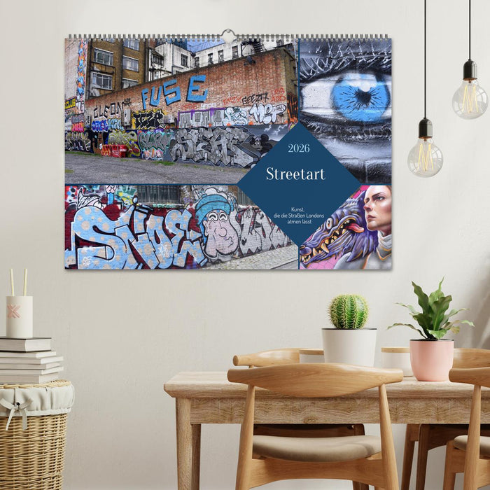 Streetart-Kunst, die die Straßen Londons atmen lässt (CALVENDO Wandkalender 2026)