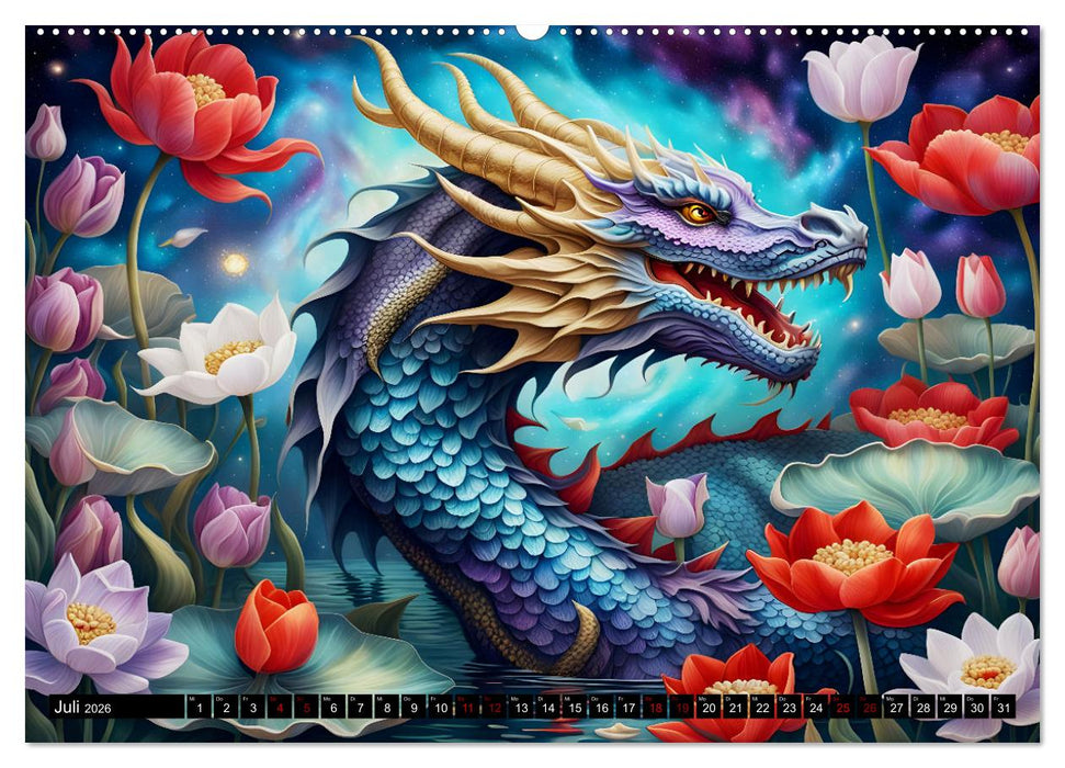 Drachen - Mystische Wesen (CALVENDO Premium Wandkalender 2026)