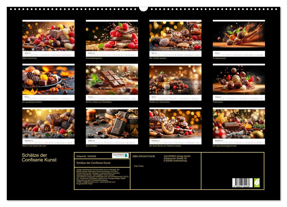 Schätze der Confiserie Kunst (CALVENDO Wandkalender 2026)