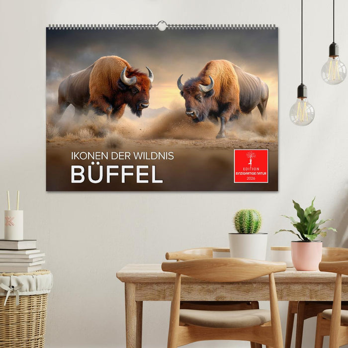 Büffel - Ikonen der Wildnis (CALVENDO Wandkalender 2026)