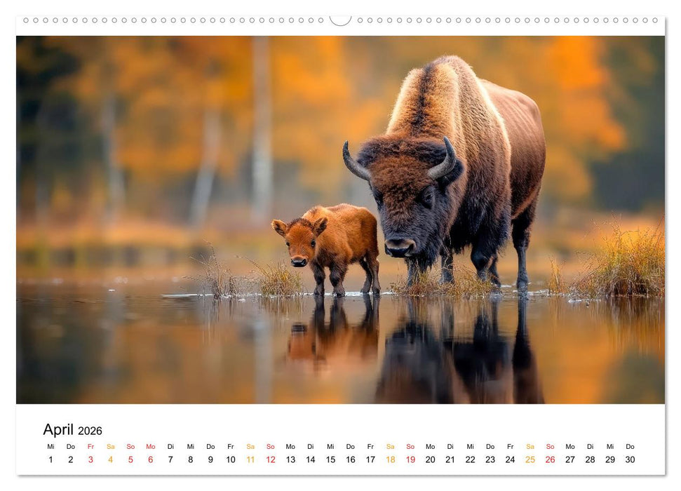 Büffel - Ikonen der Wildnis (CALVENDO Wandkalender 2026)