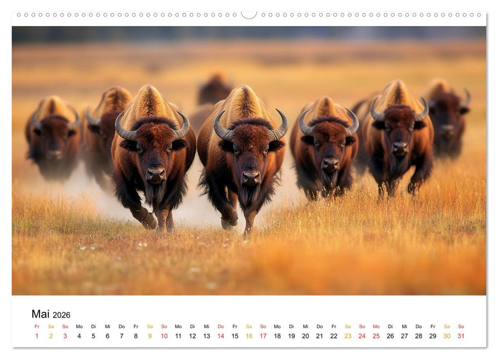 Büffel - Ikonen der Wildnis (CALVENDO Wandkalender 2026)