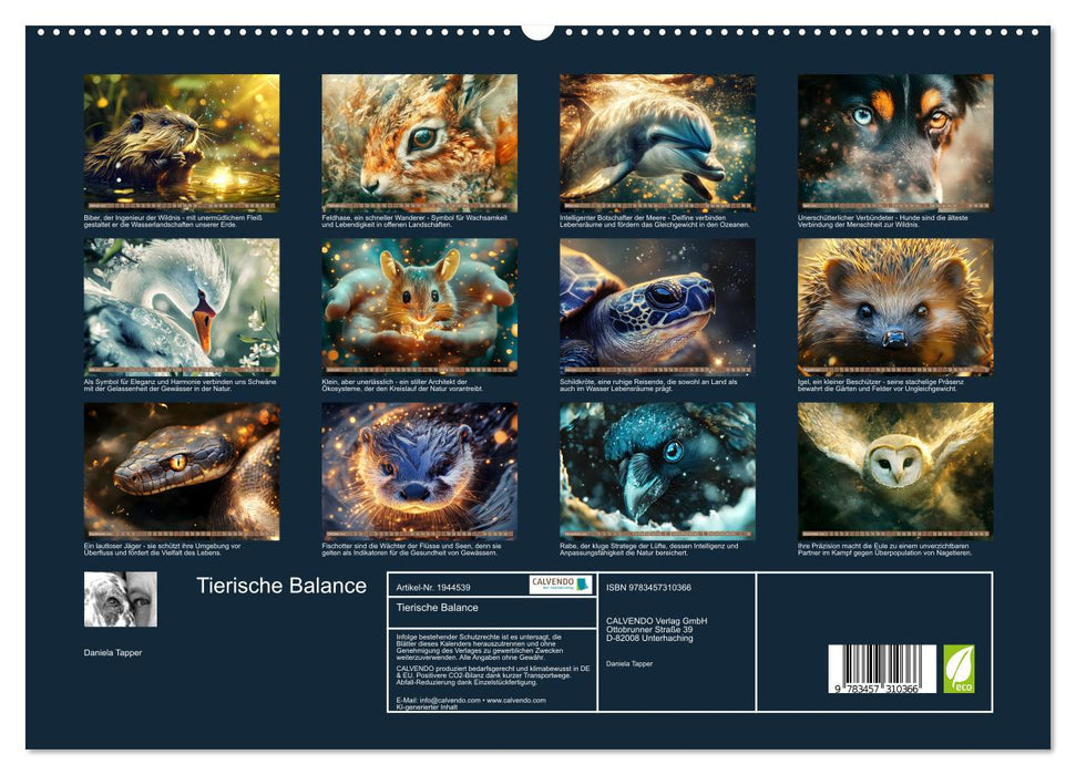 Tierische Balance (CALVENDO Premium Wandkalender 2026)
