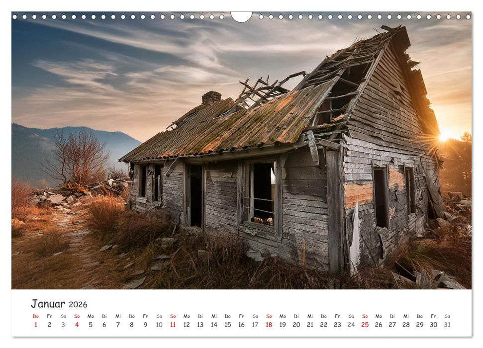 KI - Lost Places aus dem Rechner (CALVENDO Wandkalender 2026)