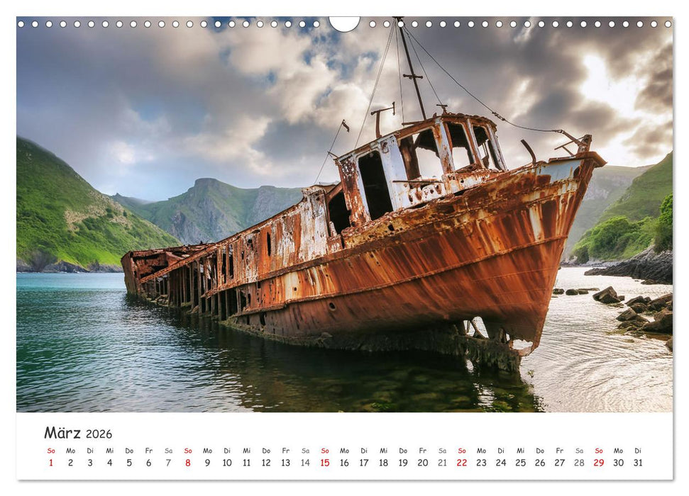 KI - Lost Places aus dem Rechner (CALVENDO Wandkalender 2026)