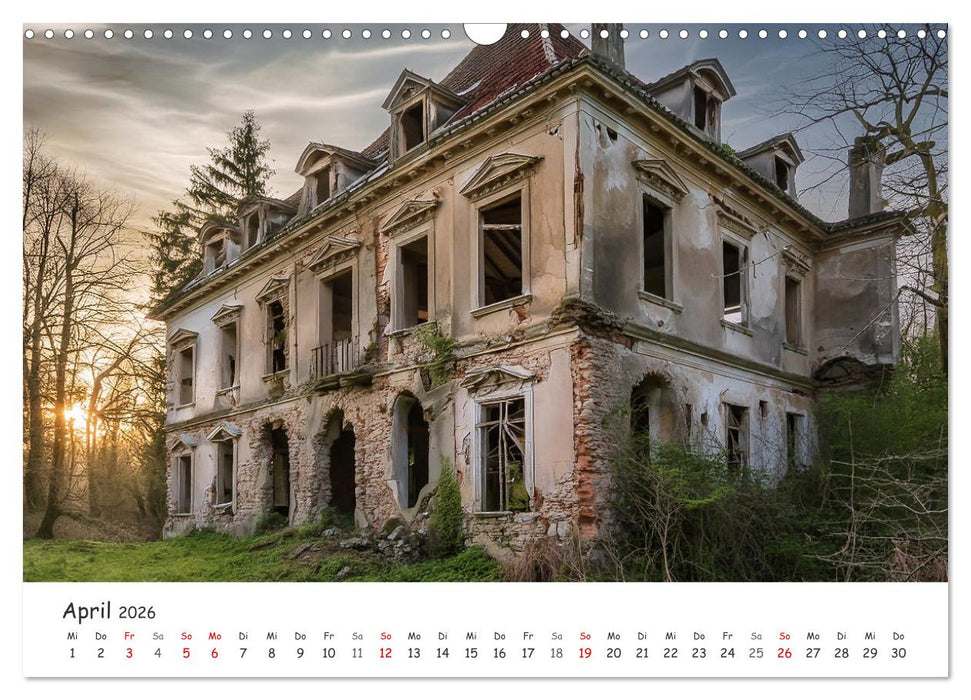 KI - Lost Places aus dem Rechner (CALVENDO Wandkalender 2026)
