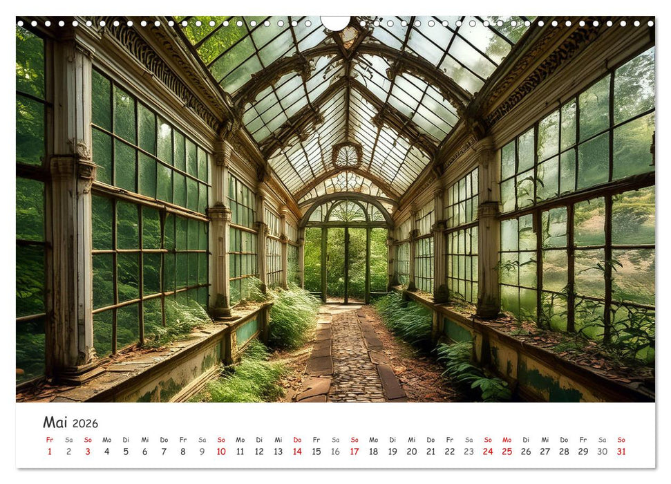 KI - Lost Places aus dem Rechner (CALVENDO Wandkalender 2026)