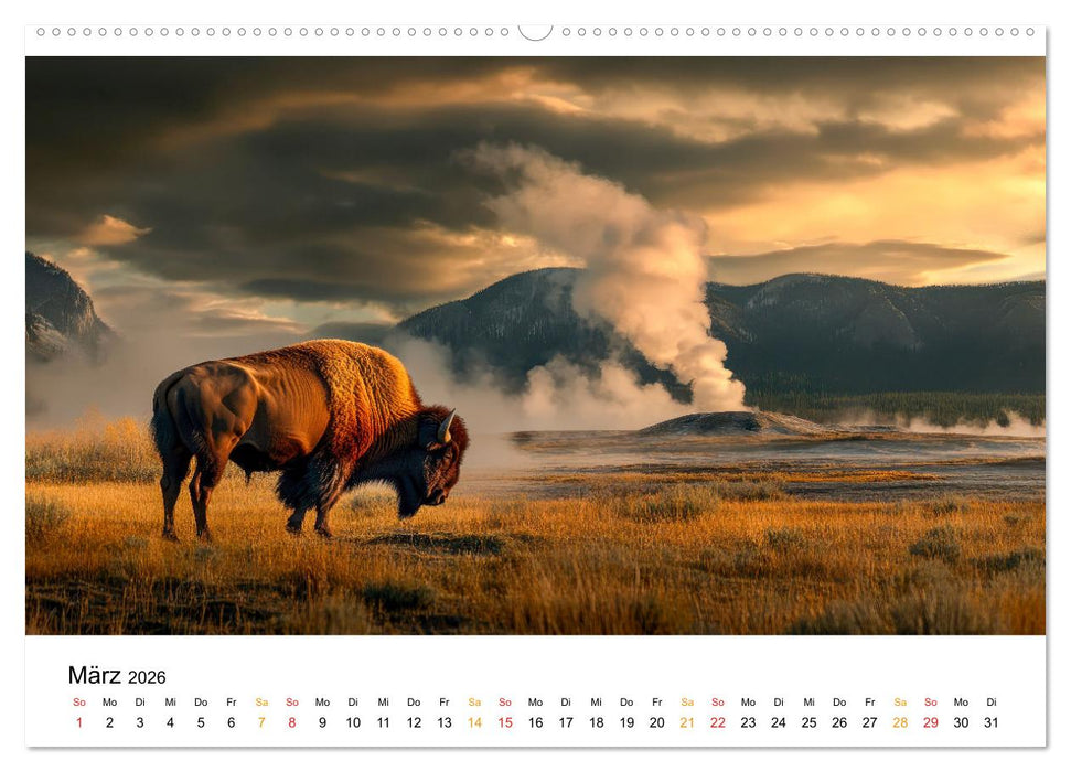 Büffel - Ikonen der Wildnis (CALVENDO Premium Wandkalender 2026)
