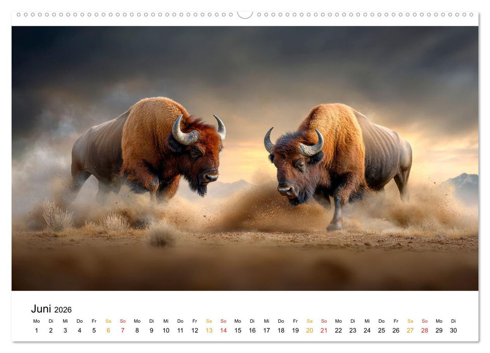Büffel - Ikonen der Wildnis (CALVENDO Premium Wandkalender 2026)