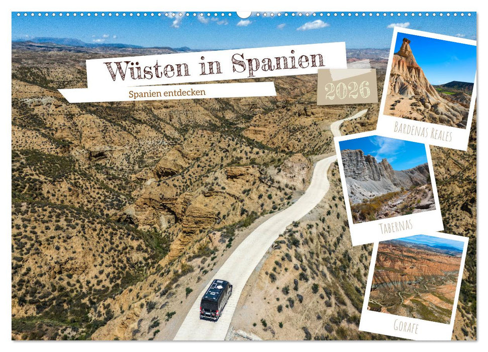 Wüsten in Spanien (CALVENDO Wandkalender 2026)