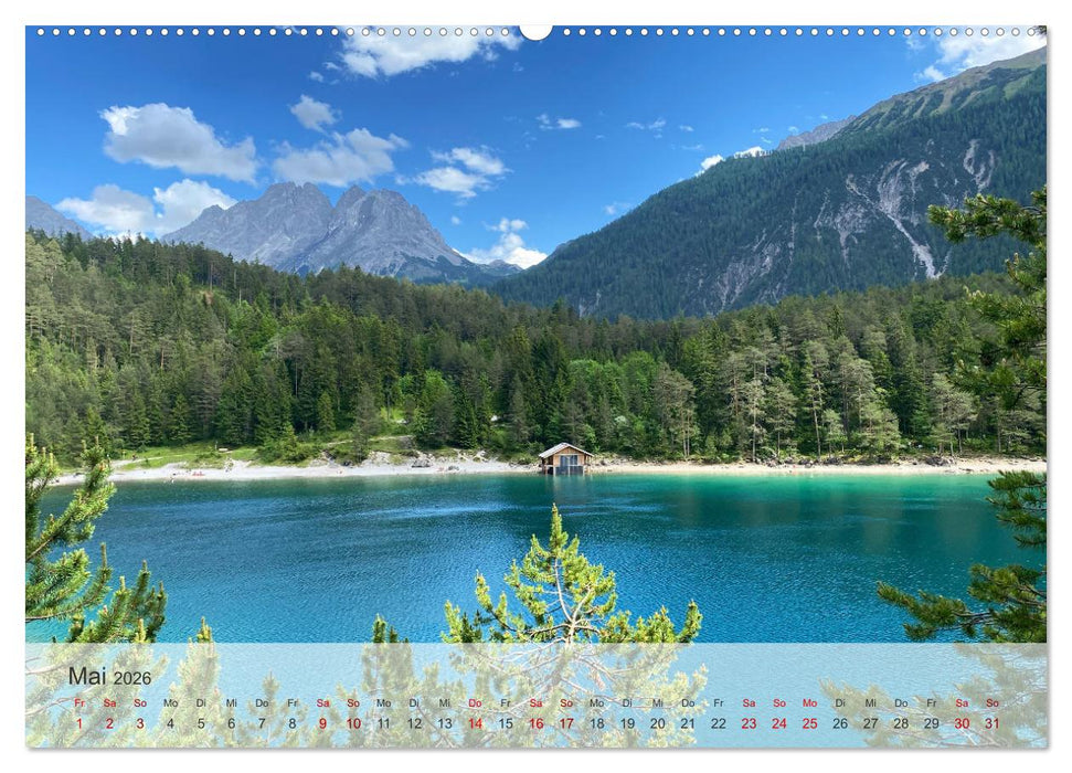 Alpenauszeit - Die Berghütten unserer Alpen (CALVENDO Wandkalender 2026)