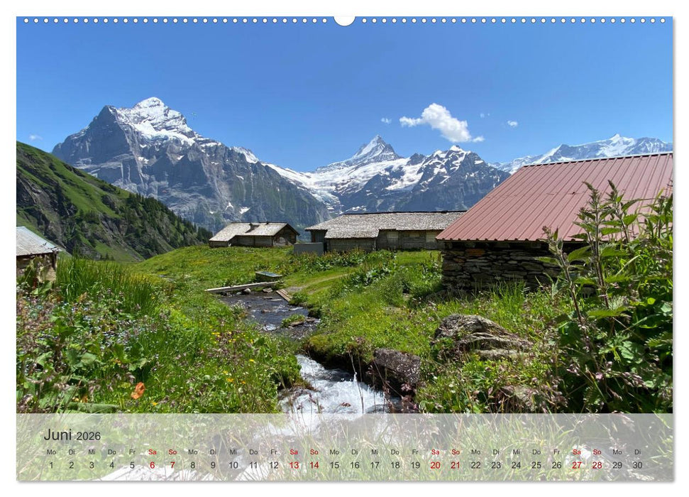 Alpenauszeit - Die Berghütten unserer Alpen (CALVENDO Wandkalender 2026)