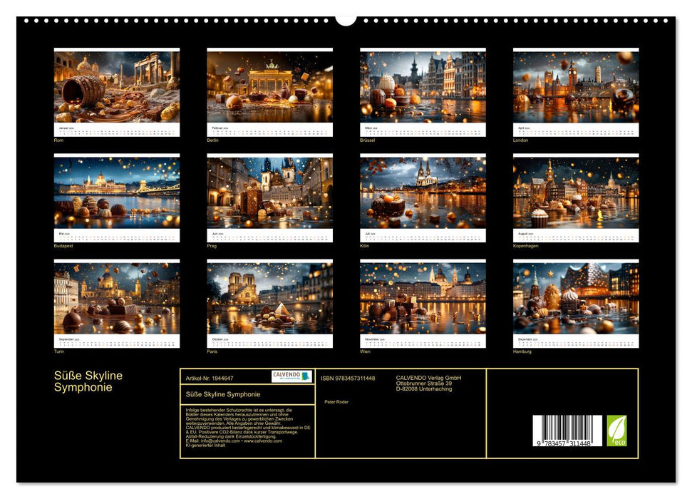 Süße Skyline Symphonie (CALVENDO Premium Wandkalender 2026)