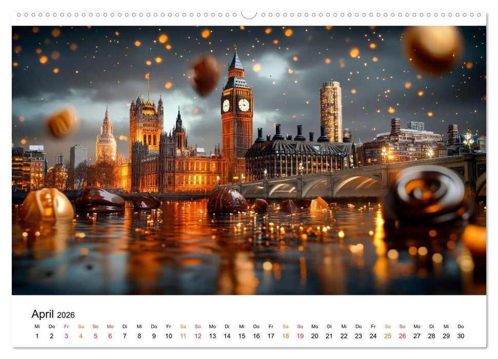 Süße Skyline Symphonie (CALVENDO Premium Wandkalender 2026)