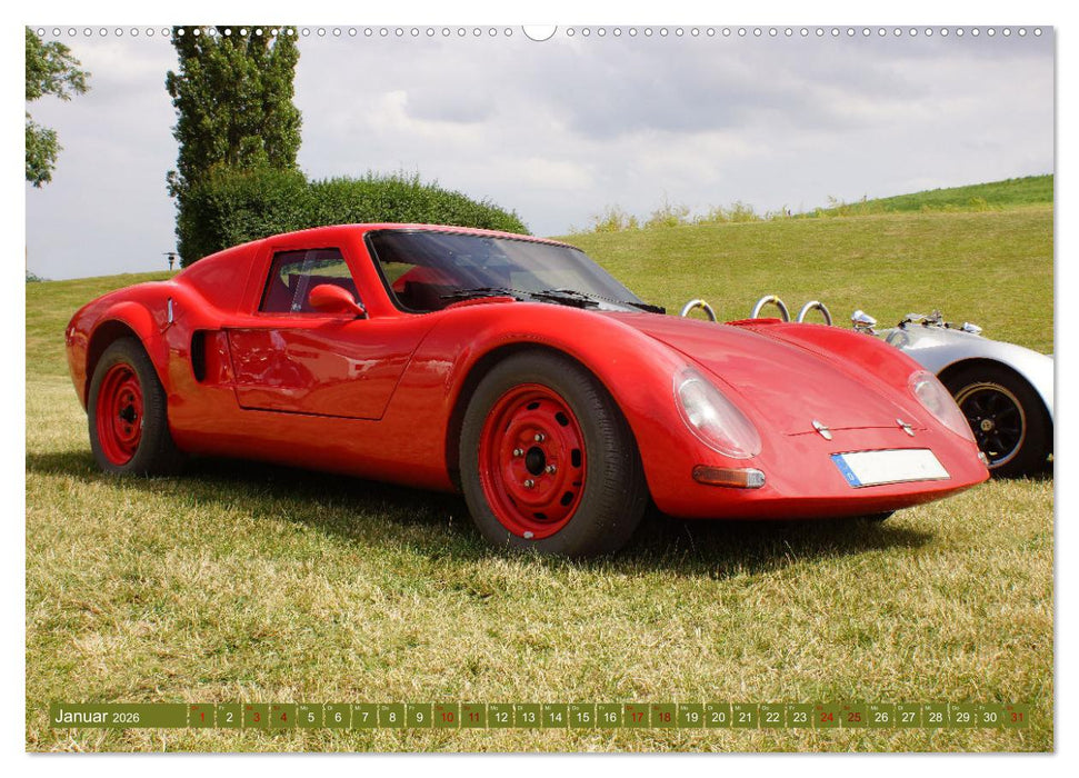 Damals war's - Sportwagen der sechziger bis achtziger Jahre (CALVENDO Wandkalender 2026)