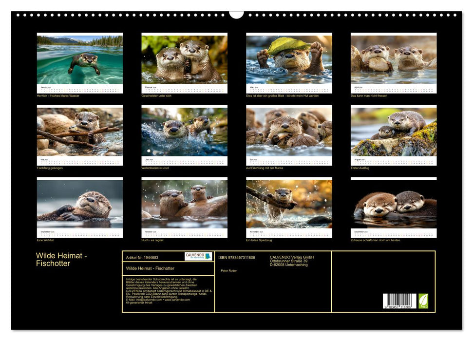 Wilde Heimat - Fischotter (CALVENDO Wandkalender 2026)