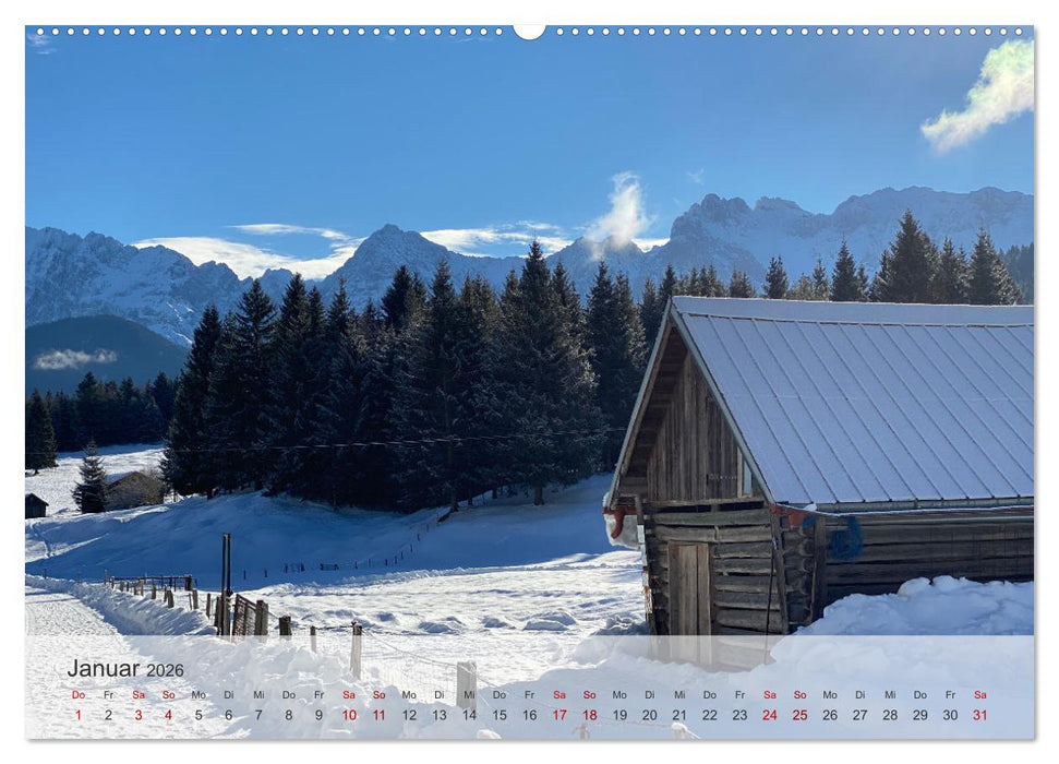 Alpenauszeit - Die Berghütten unserer Alpen (CALVENDO Premium Wandkalender 2026)