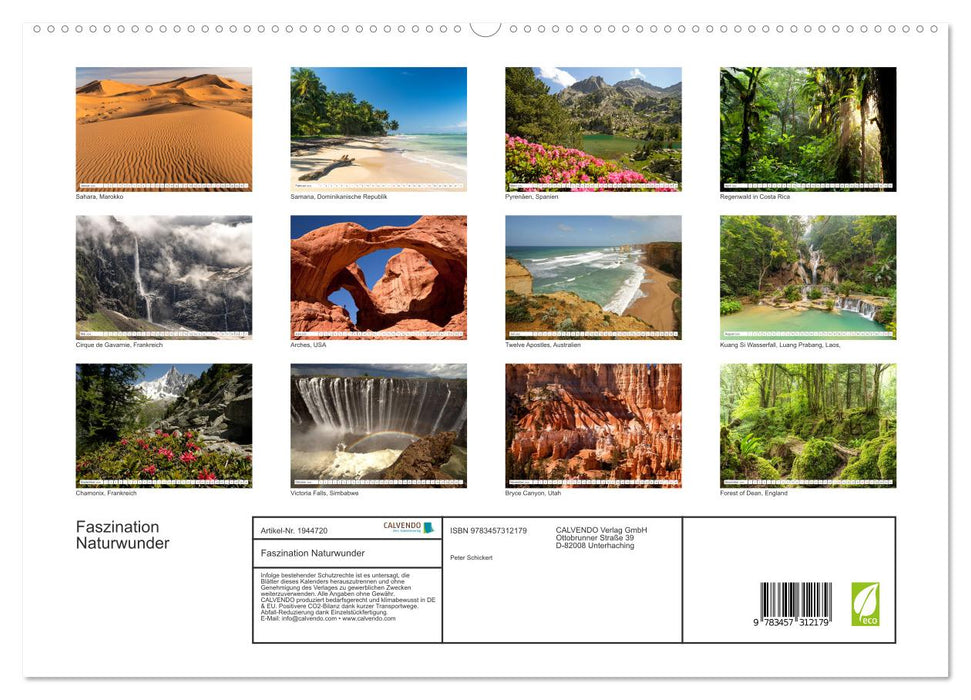 Faszination Naturwunder (CALVENDO Premium Wandkalender 2026)