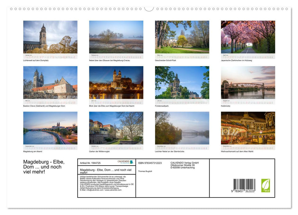 Magdeburg - Elbe, Dom ... und noch viel mehr! (CALVENDO Premium Wandkalender 2026)