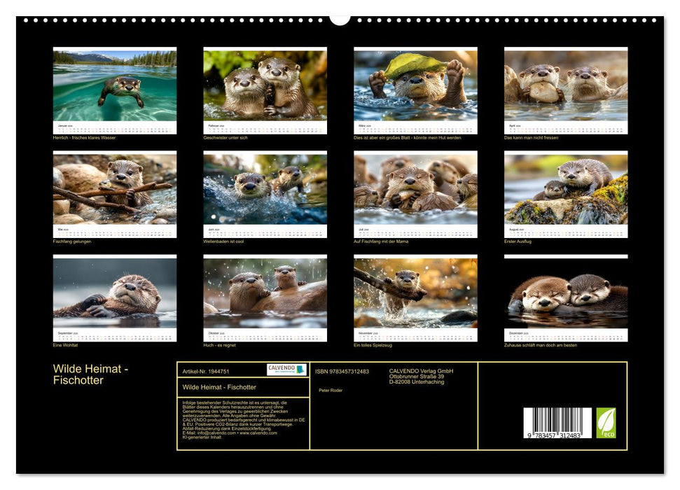 Wilde Heimat - Fischotter (CALVENDO Premium Wandkalender 2026)