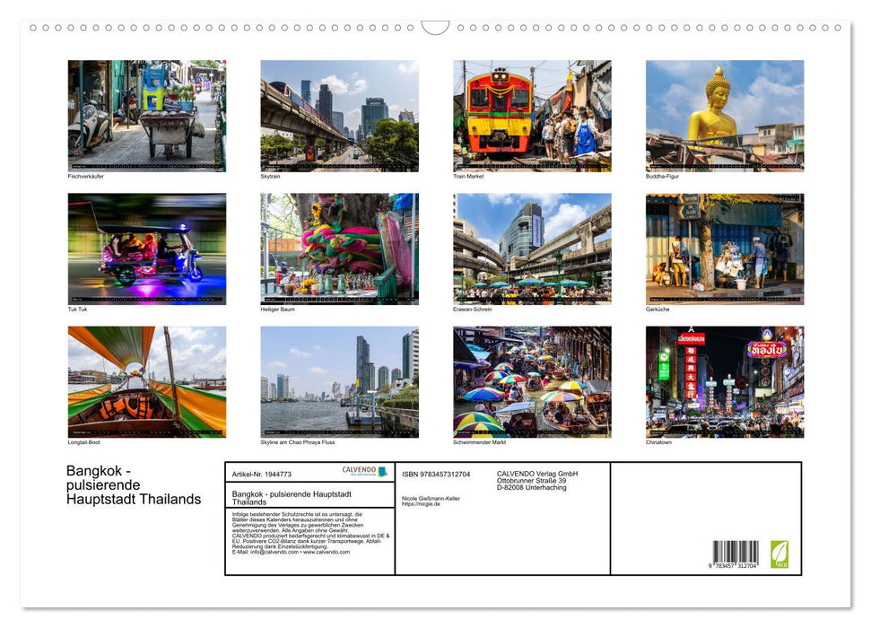 Bangkok - pulsierende Hauptstadt Thailands (CALVENDO Wandkalender 2026)