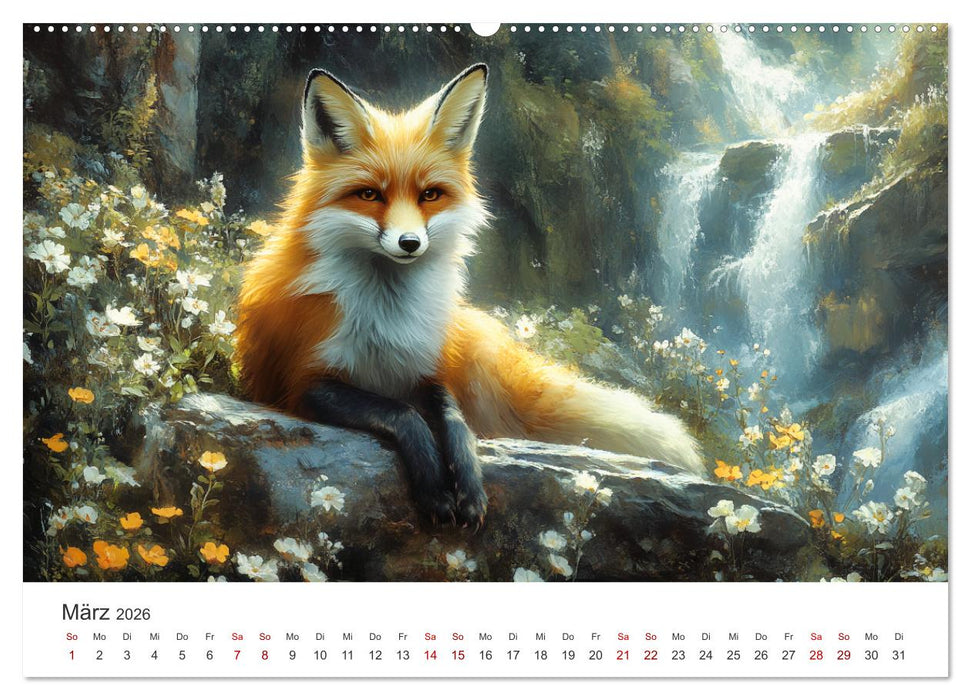 Wild und weich - Die zauberhafte Welt der Rotfüchse (CALVENDO Premium Wandkalender 2026)
