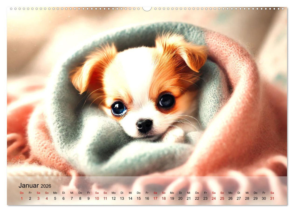 Chihuahua-Welpen – Kleine Wunder (CALVENDO Wandkalender 2026)