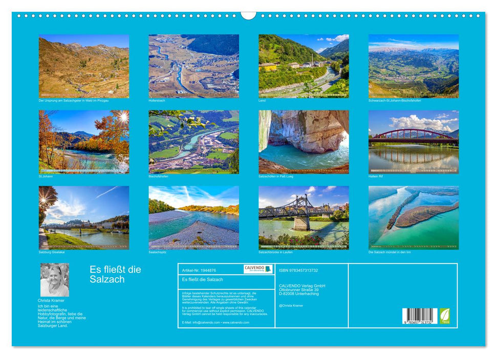 Es fließt die Salzach (CALVENDO Wandkalender 2026)