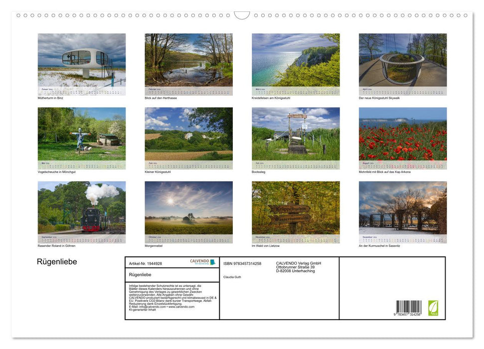 Rügenliebe (CALVENDO Wandkalender 2026)