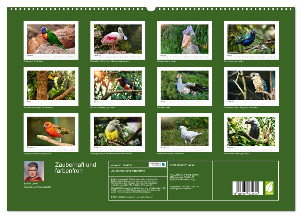 Zauberhaft und farbenfroh (CALVENDO Premium Wandkalender 2026)