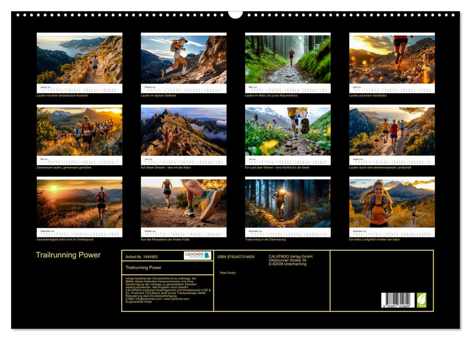 Trailrunning Power (CALVENDO Wandkalender 2026)
