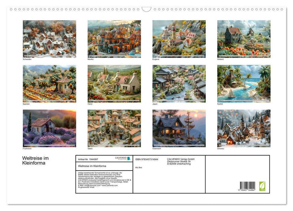 Weltreise im Kleinforma (CALVENDO Wandkalender 2026)
