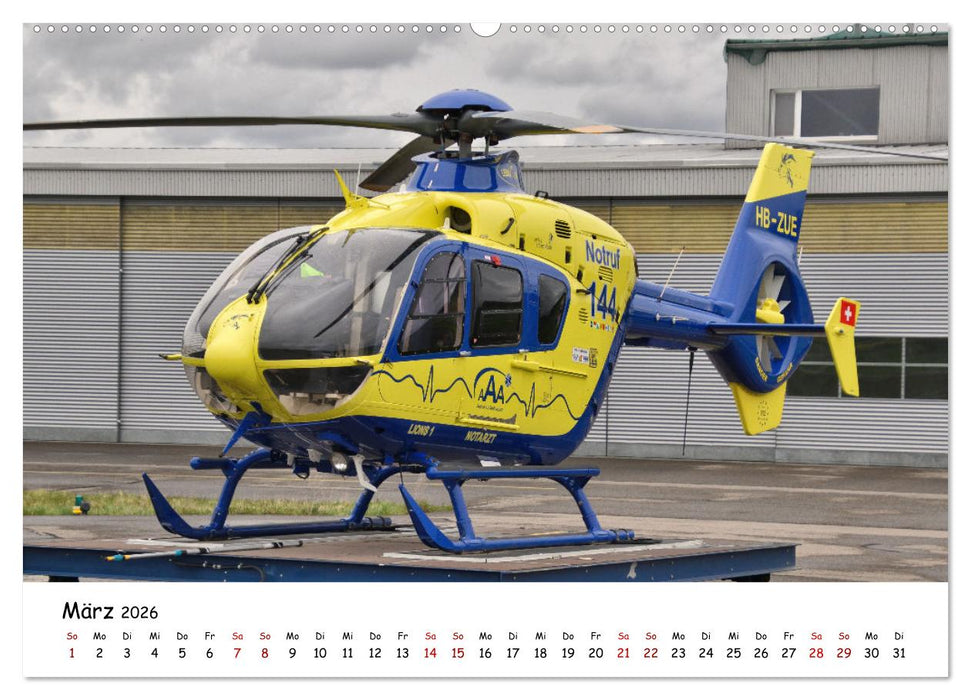 Die beeindruckende Welt der Hubschrauber (CALVENDO Wandkalender 2026)