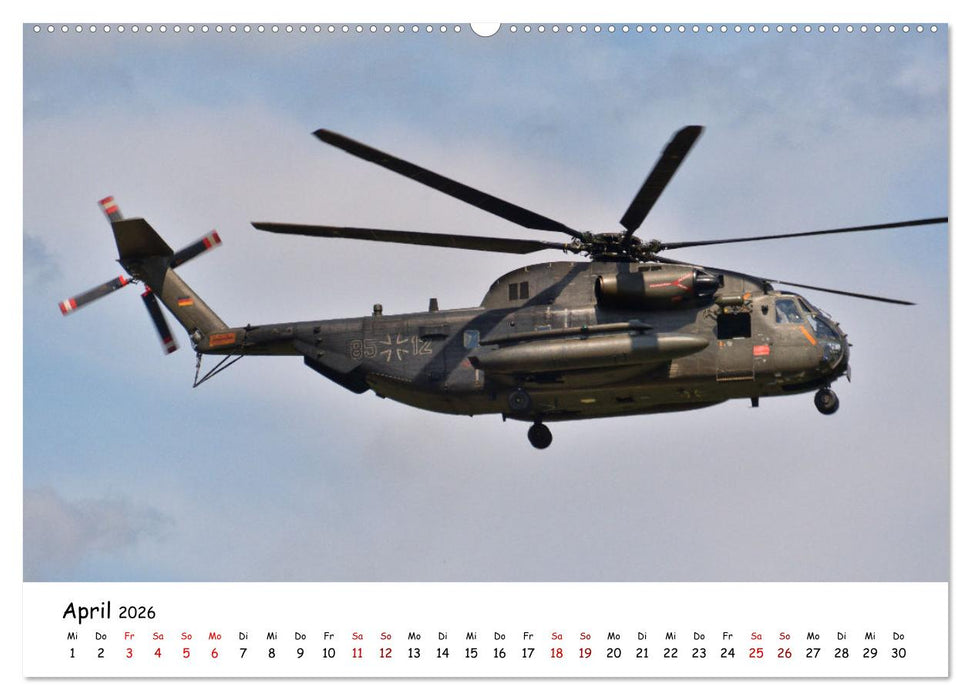Die beeindruckende Welt der Hubschrauber (CALVENDO Wandkalender 2026)