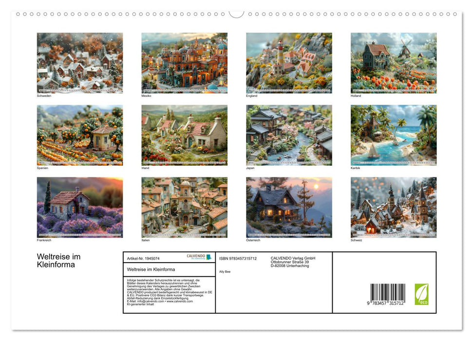 Weltreise im Kleinforma (CALVENDO Premium Wandkalender 2026)