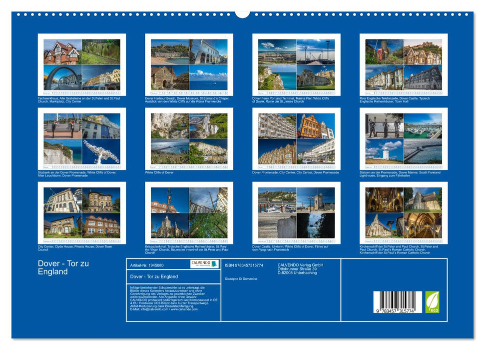 Dover - Tor zu England (CALVENDO Premium Wandkalender 2026)